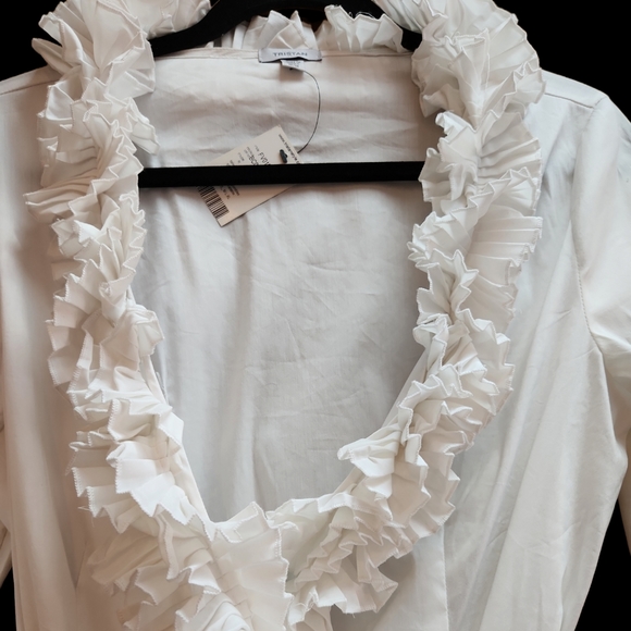 Nwt Tristan ruffle criss cross blouse - Picture 3 of 3